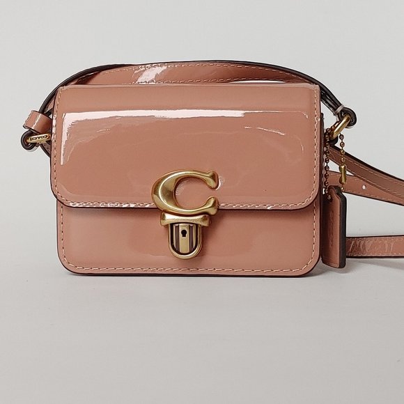 Coach studio 12 patent leather bag Nude Latte MINI BAG - Picture 1 of 16